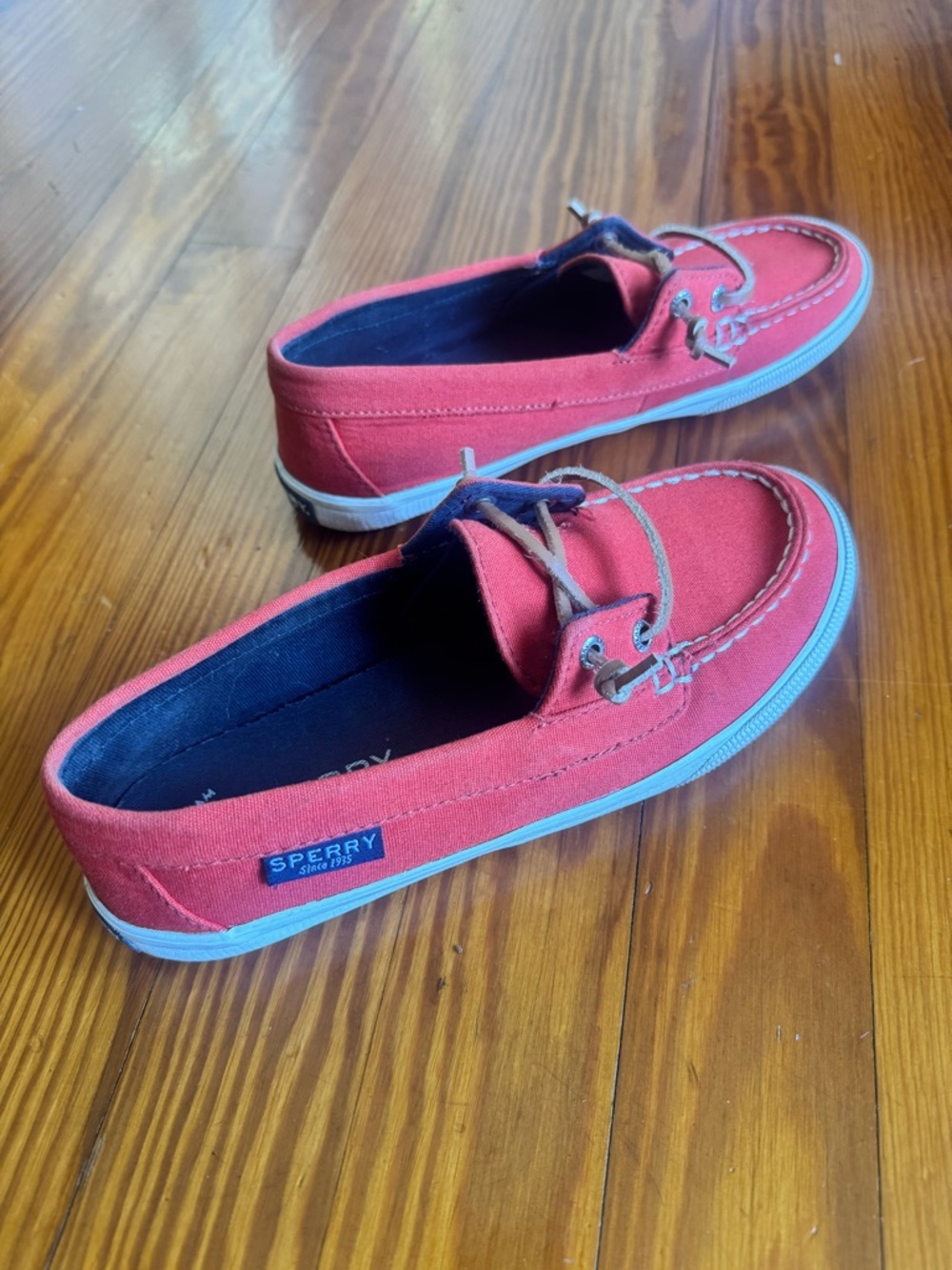 Sperry Canvas Deck Shoes with Leather Laces